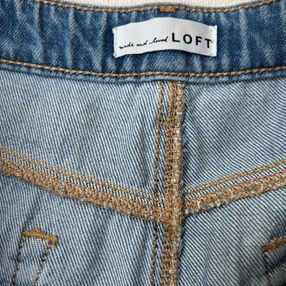 LOFT A-Line Denim Shorts in Classic Mid Wash - sz 32 - Picture 8 of 12